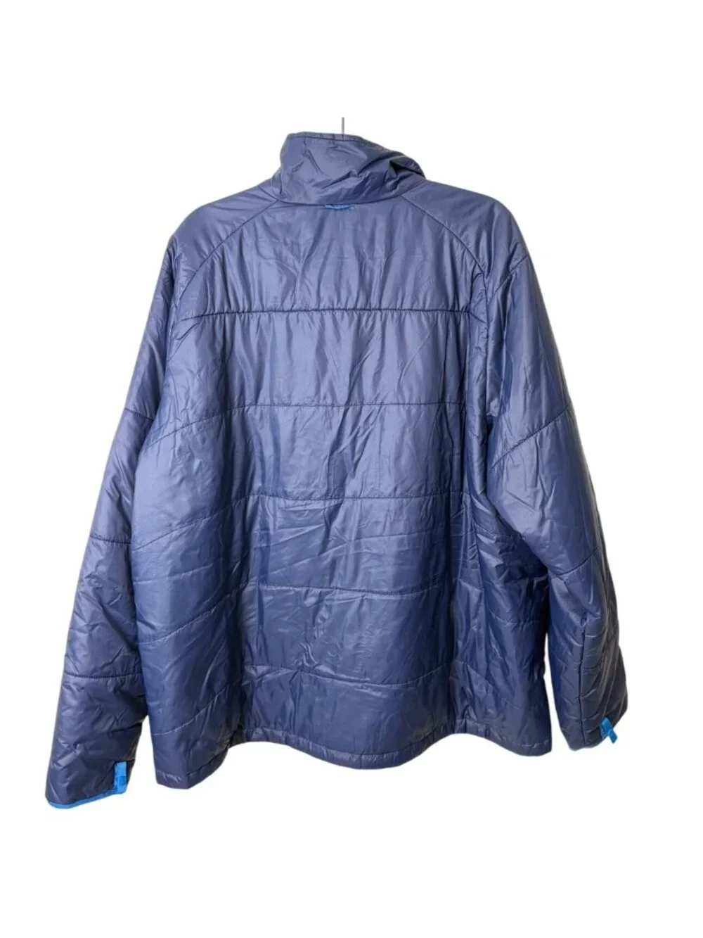 The North Face Mens XXL Blue Puffer Jacket Lightweight Nylon Shell